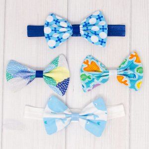 Nautical Hair Bow & Headband Set
